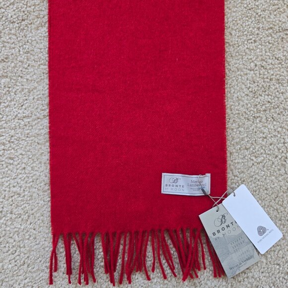 NWT Bronte by Abraham Moon Red Merino Wool Scarf - Picture 2 of 14